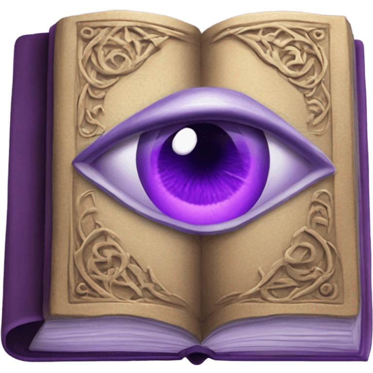 spell book that's purple with eye in the middle emoji