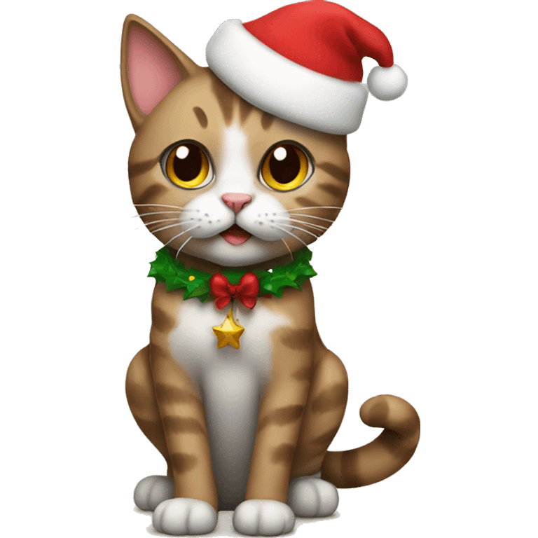 Christmas cat emoji