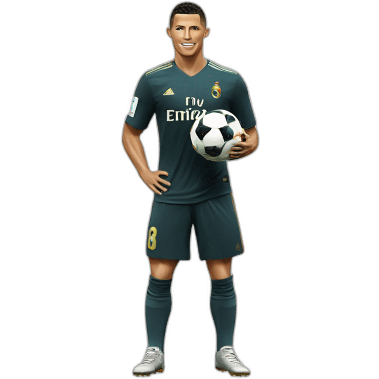 Ronaldo with ballon d'or emoji