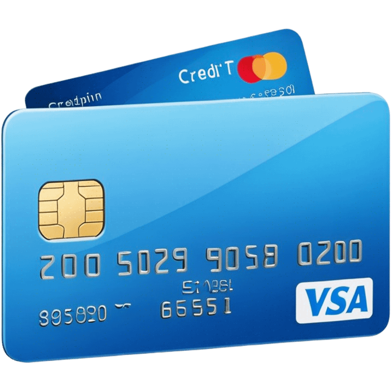 credit card blue emoji