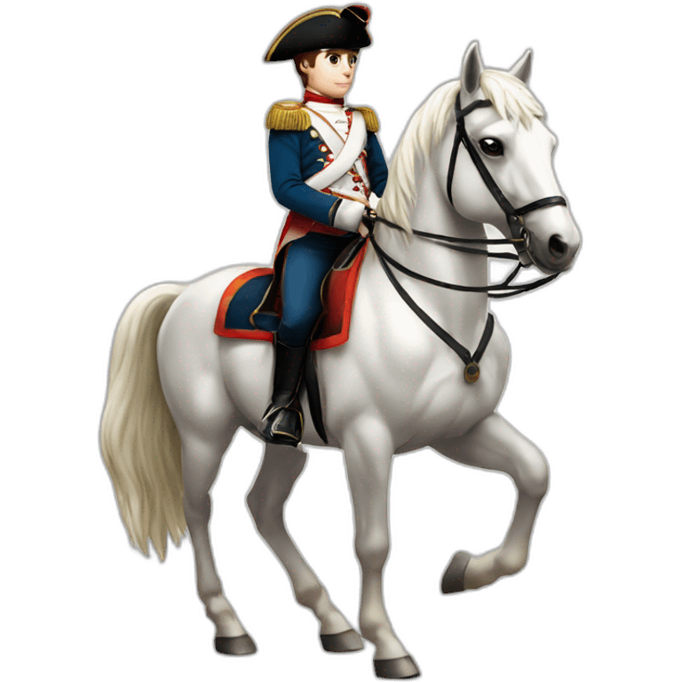 young napoleon on white horse emoji