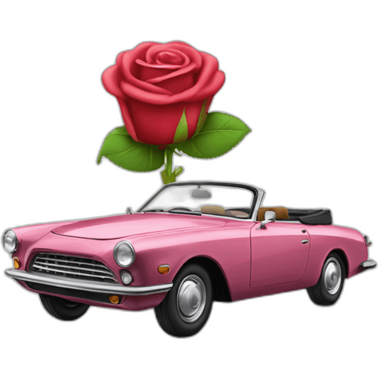 rose car cabriolet emoji