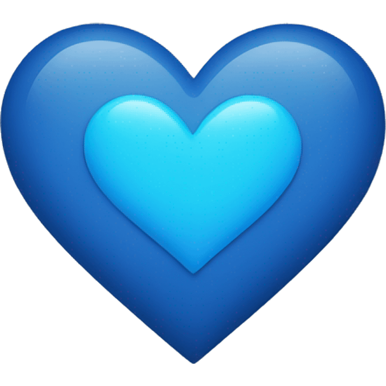 blue heart with a small blue heart on top  emoji