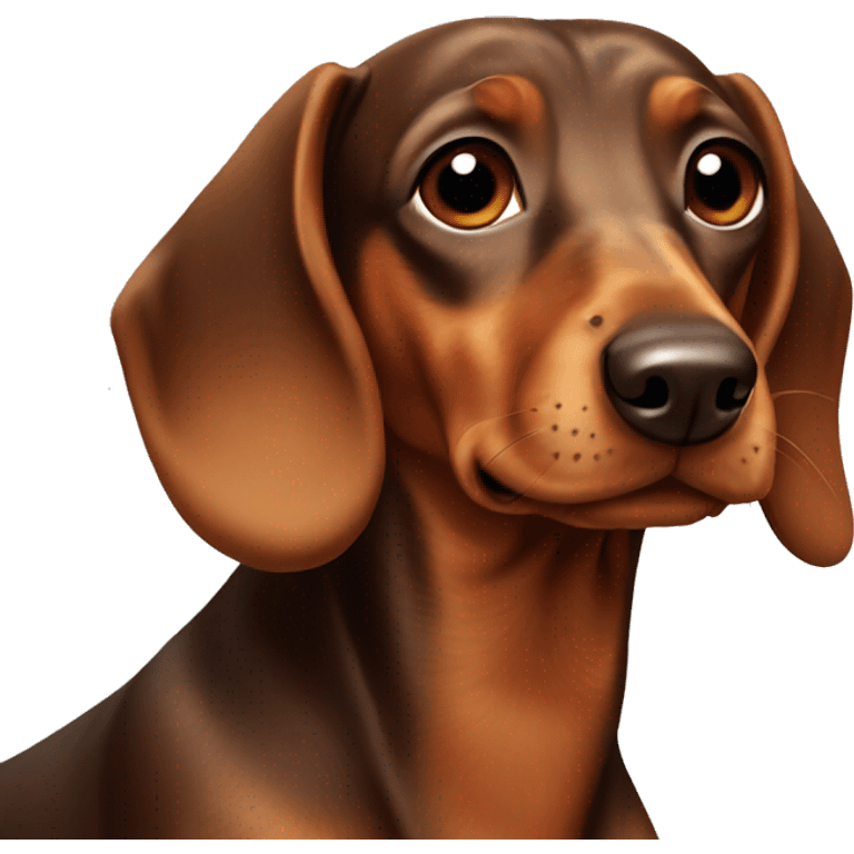 brown dachshund emoji