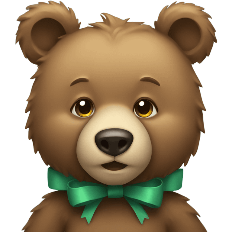 bear with bow emoji