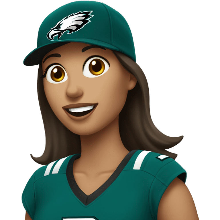 Brunette eagles fan emoji