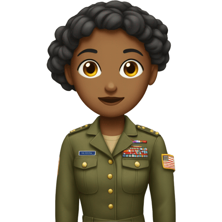 The love of a girl with a military emoji