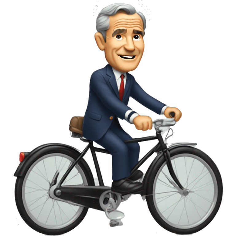 Georges Bush on thé bicycle emoji