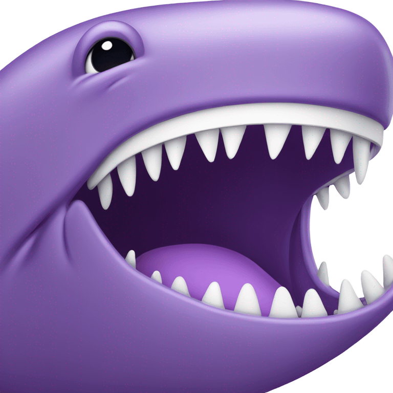 purple whale front with open mouth emoji