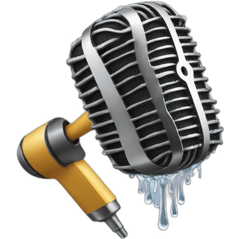 microphone with drops emoji