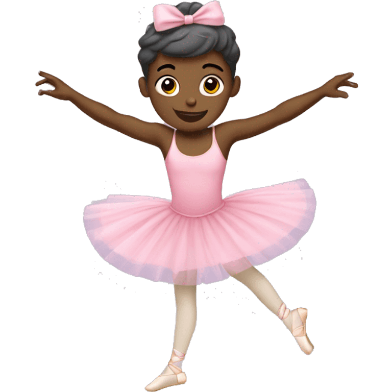 Black guy wearing ballerina tutu dancing emoji