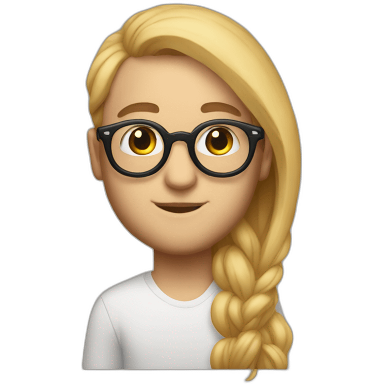 Mac Miller With a long hair girl with glasses emoji