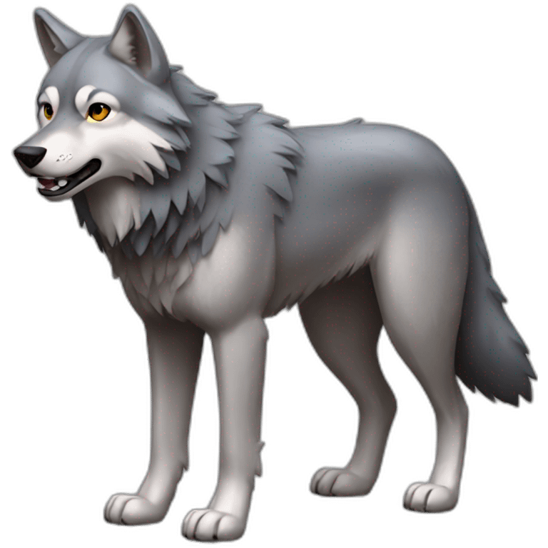 wolf full body emoji