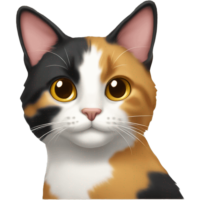 Calico cat in picture frame emoji