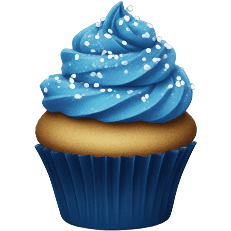 dark blue cupcake emoji