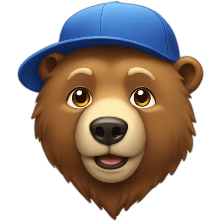 bear with a cap emoji