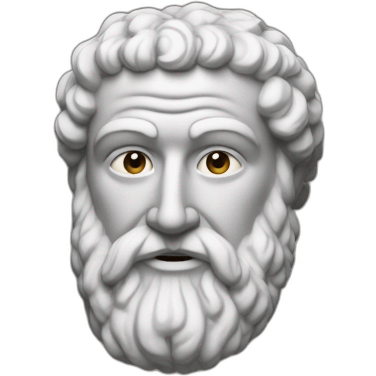 an ancient greek philosofer called pitagoras with beard emoji