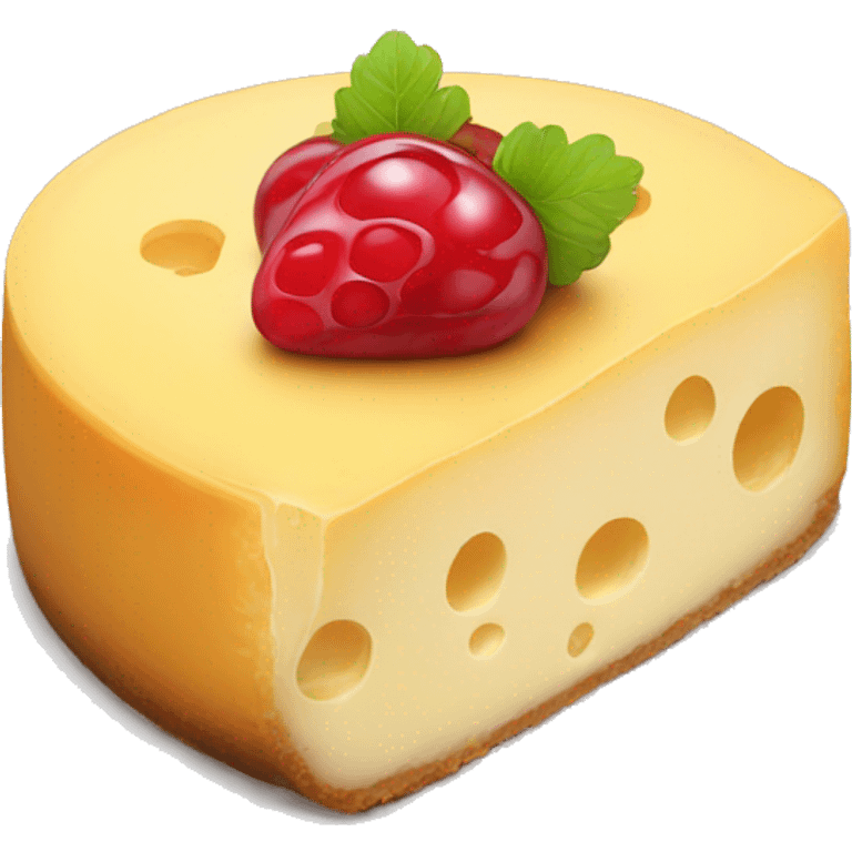 cheese cake but red emoji