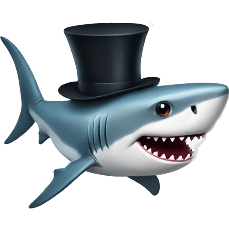 shark with top hat emoji