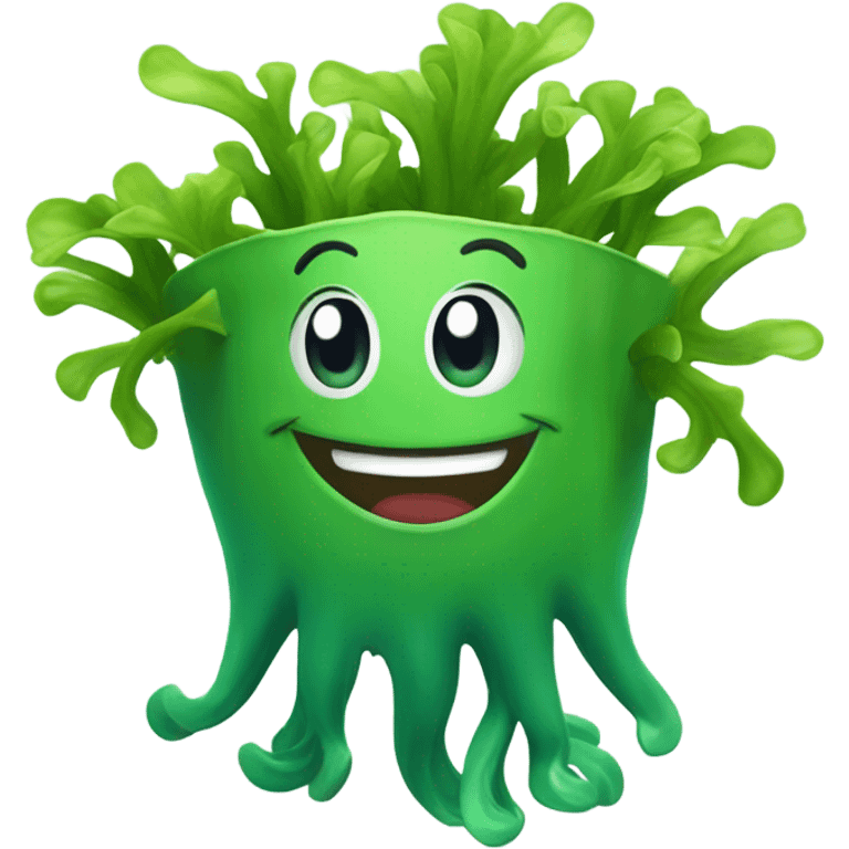 Happy seaweed emoji