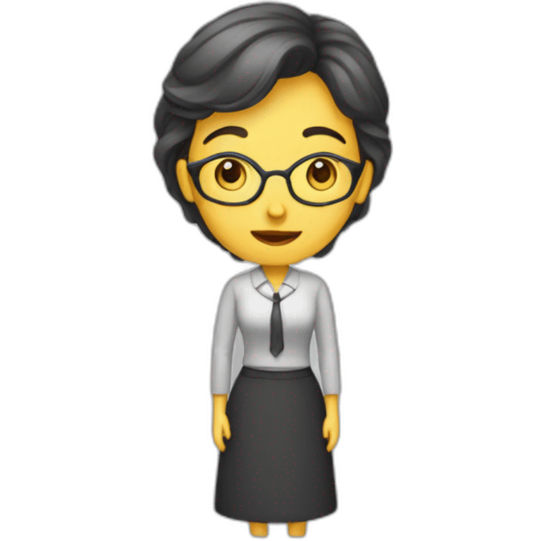 Teacher woman  thin tired emoji