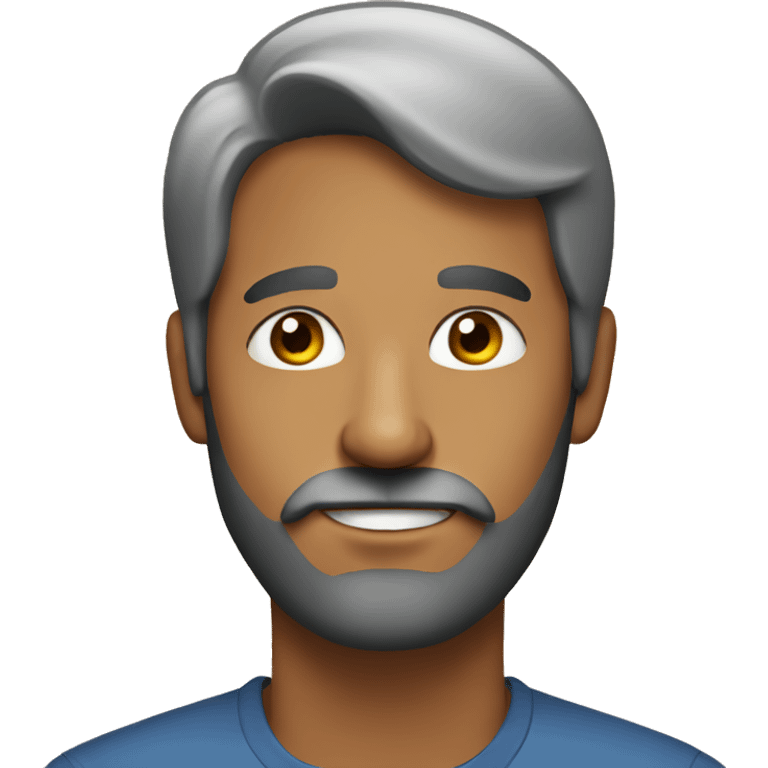 male portrait with beard indoors emoji