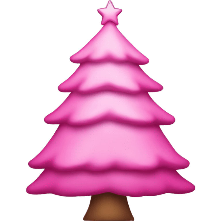 Pink christmas tree emoji