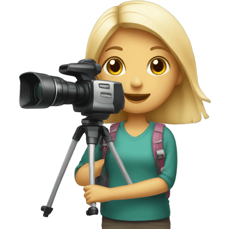 Girl with video camera  emoji