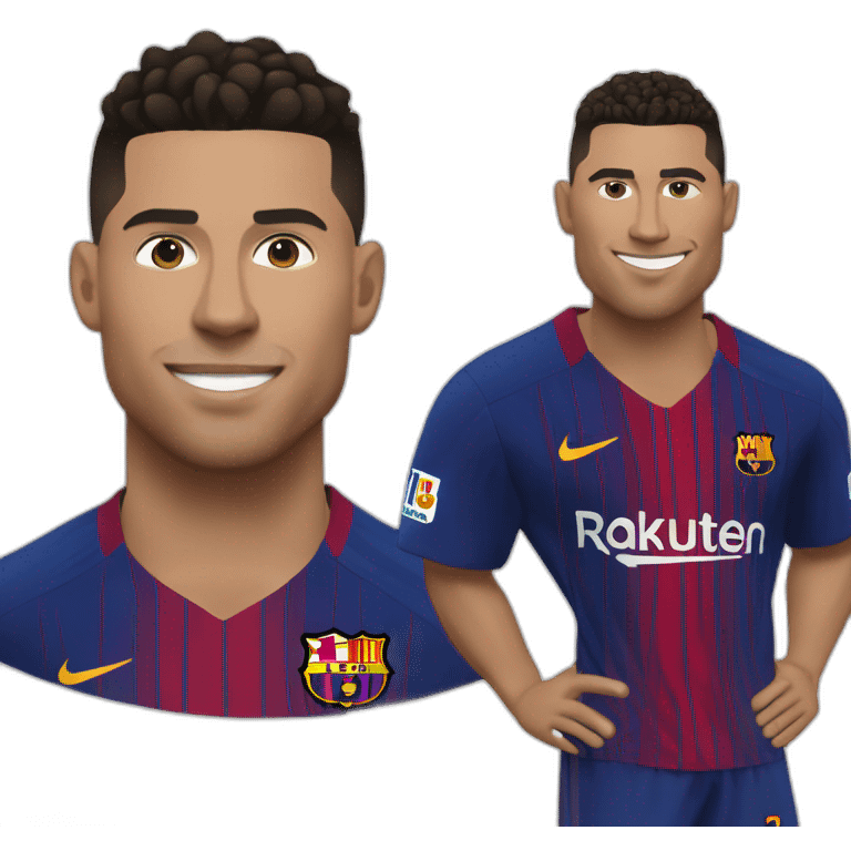 Ronaldo avec le mallio de Barcelone emoji