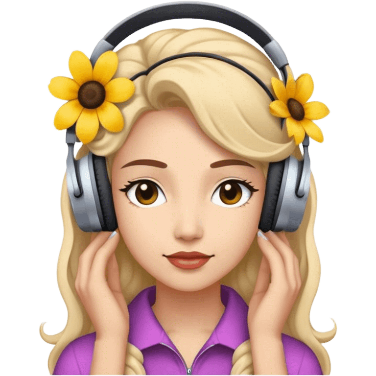 🌺🎧 emoji