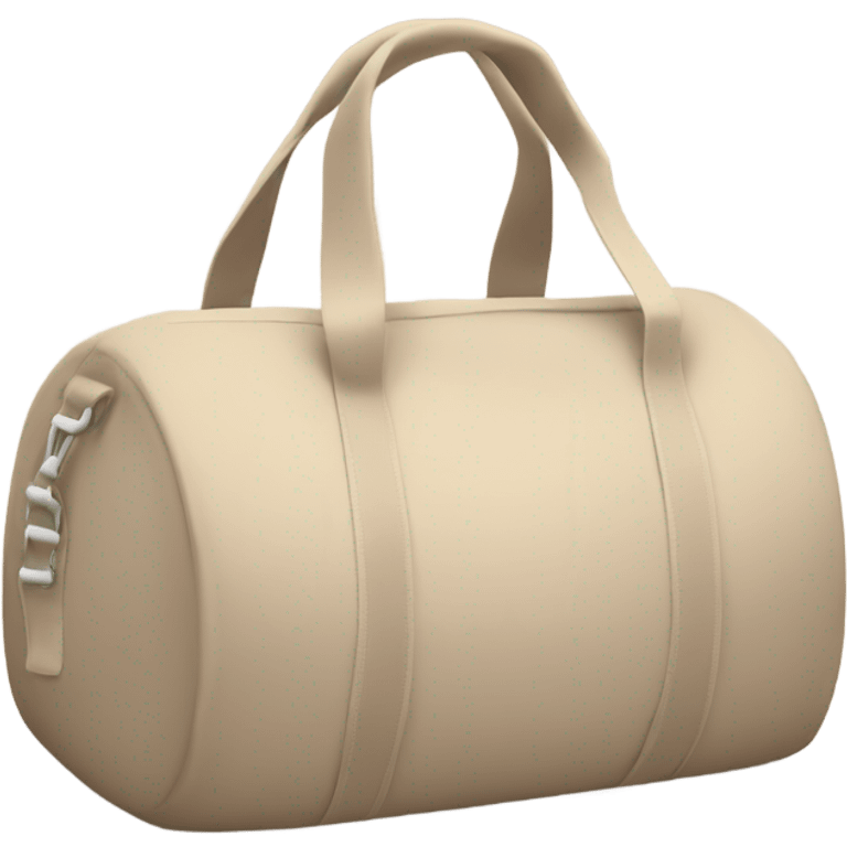 Beige cute plain gym bag emoji