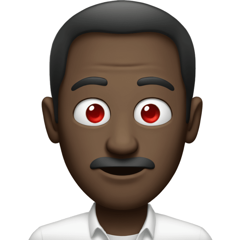 man with red eyes holding a white rolled cigar emoji