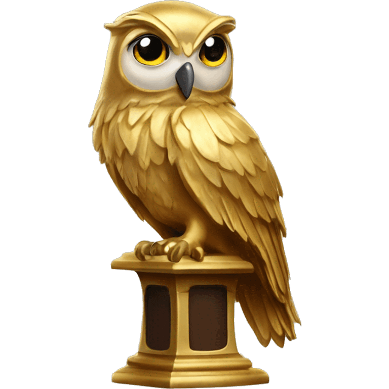 Dumbledore's owl gold lectern  emoji