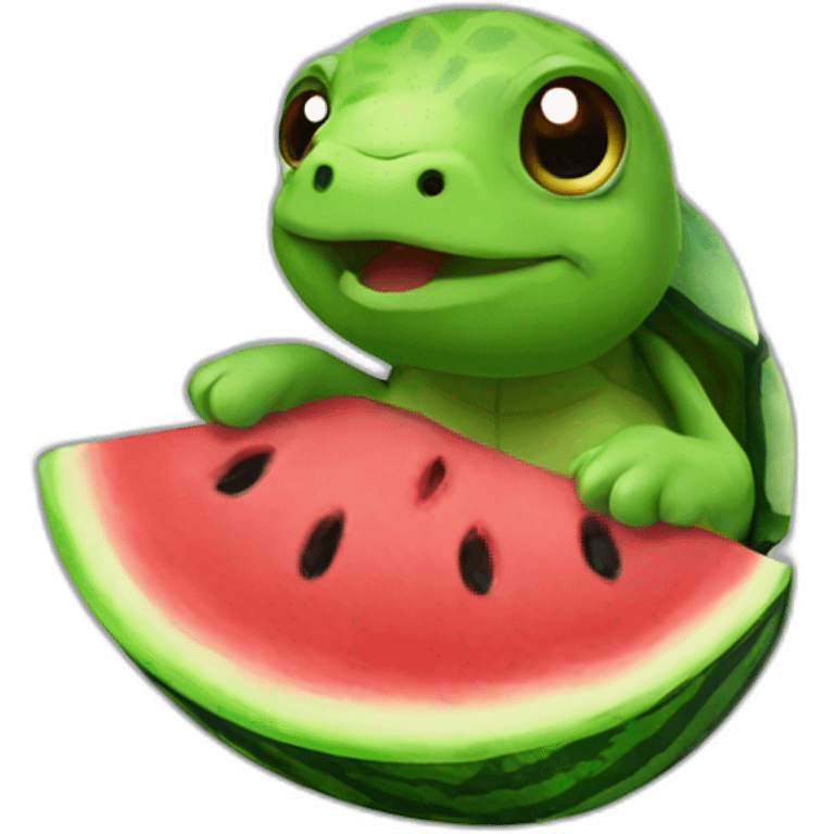 Watermelon turtle emoji