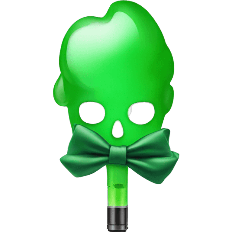 Green vape with a bow emoji