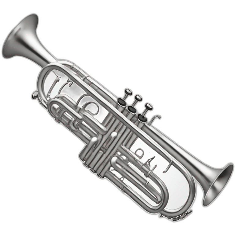 Modern silver C trumpet emoji