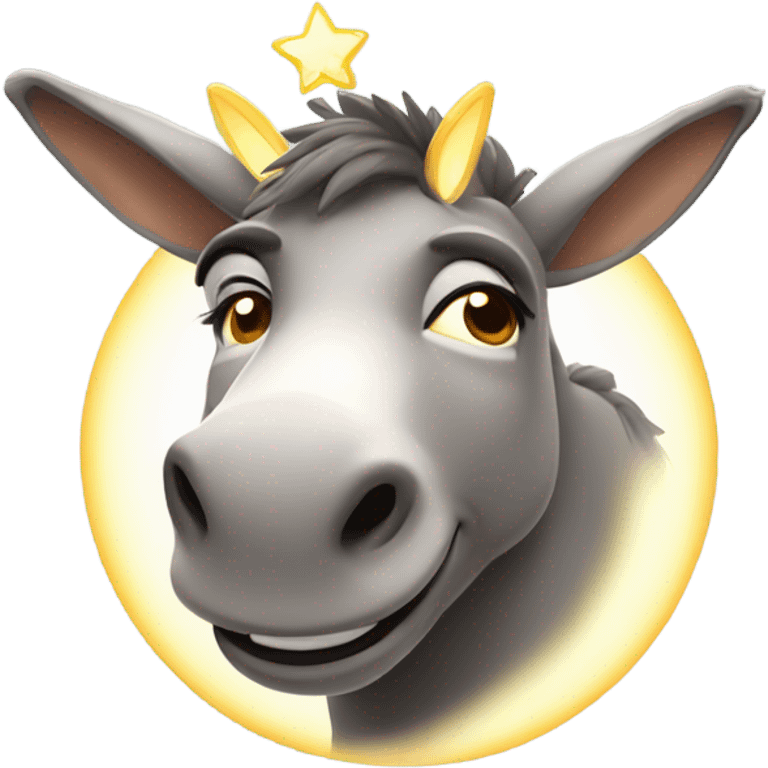 Fat donkey with a halo emoji