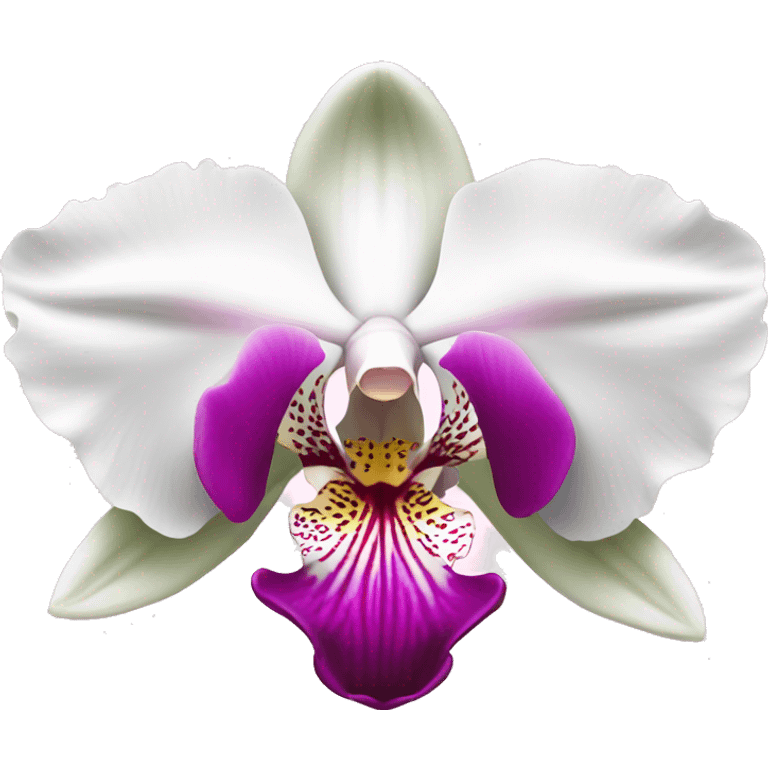 light pink and white orchid emoji