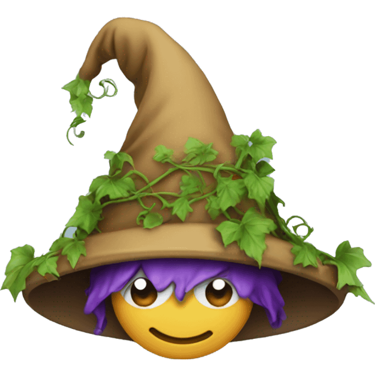 wizard hat covered in vines emoji