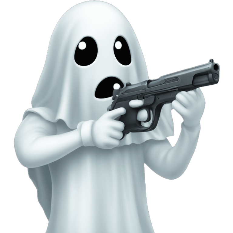 Ghost holding gun emoji