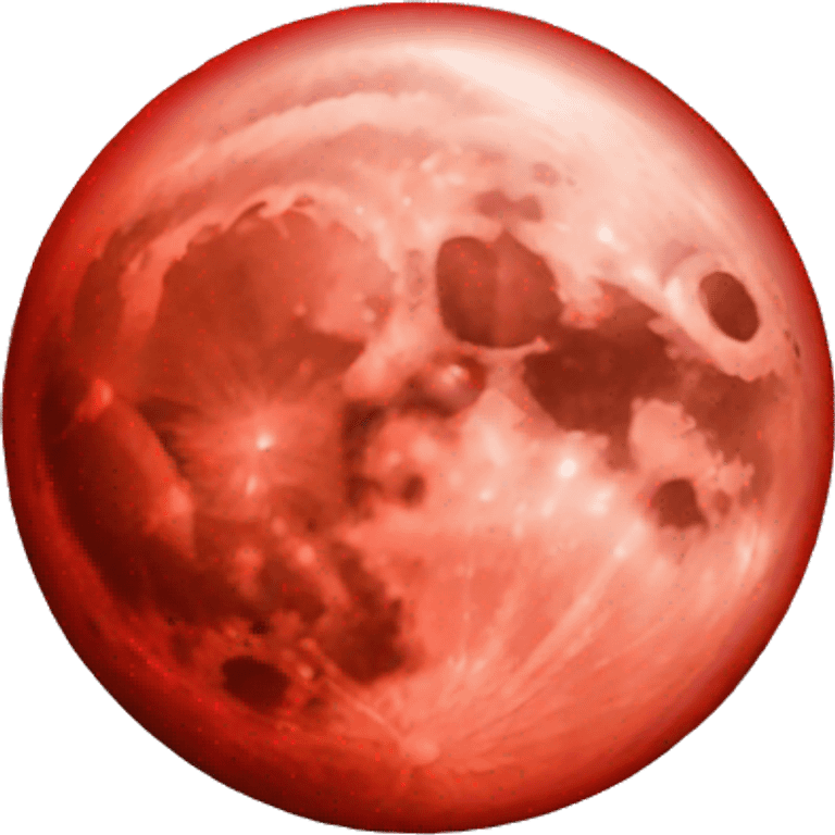 Moon red emoji