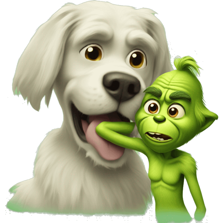 Grinch and his dog emoji