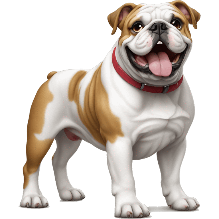 english bulldog standing on two legs emoji