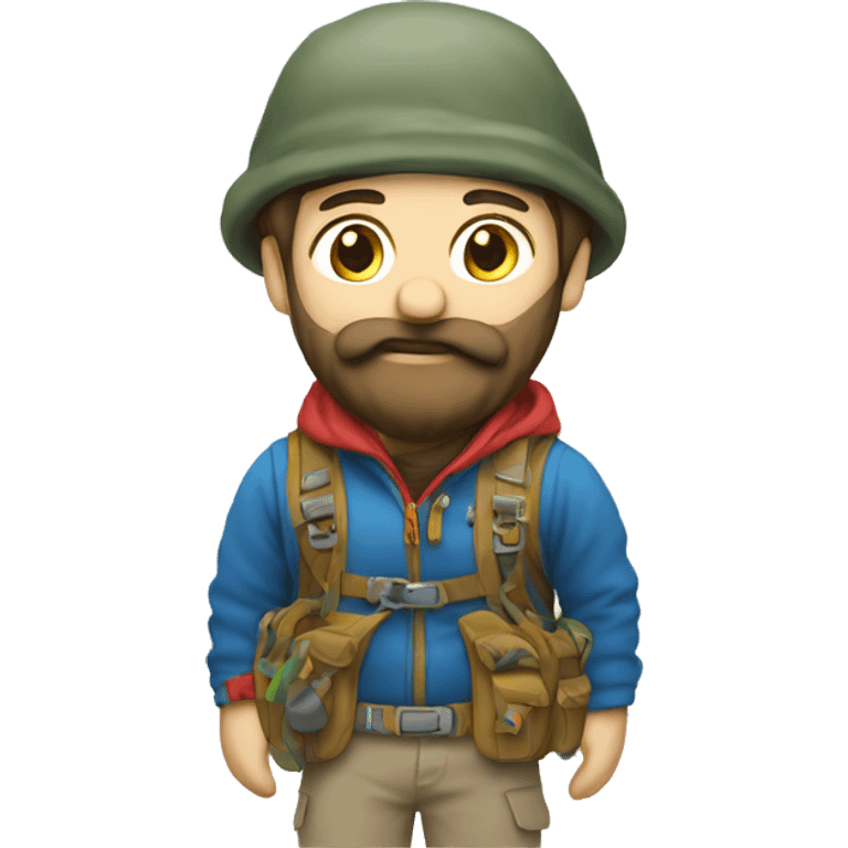 Mountain climber with german tricot emoji