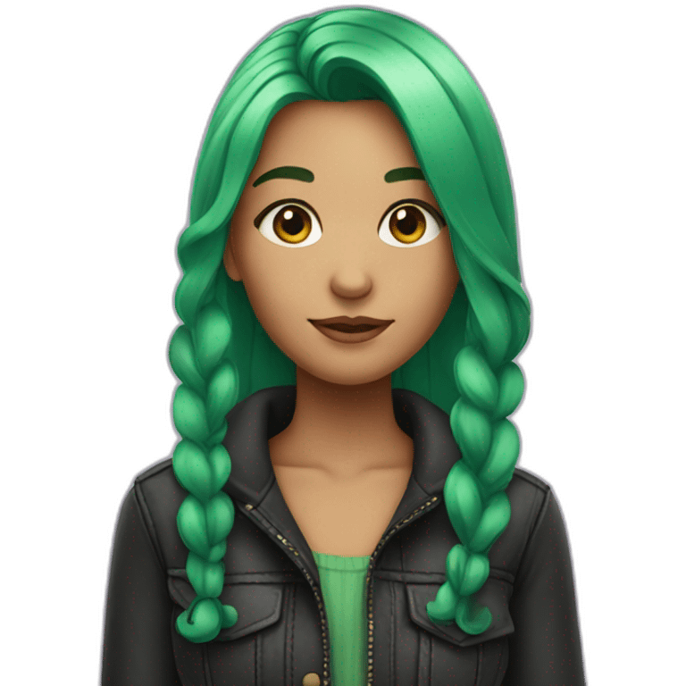 girl with green hair emoji