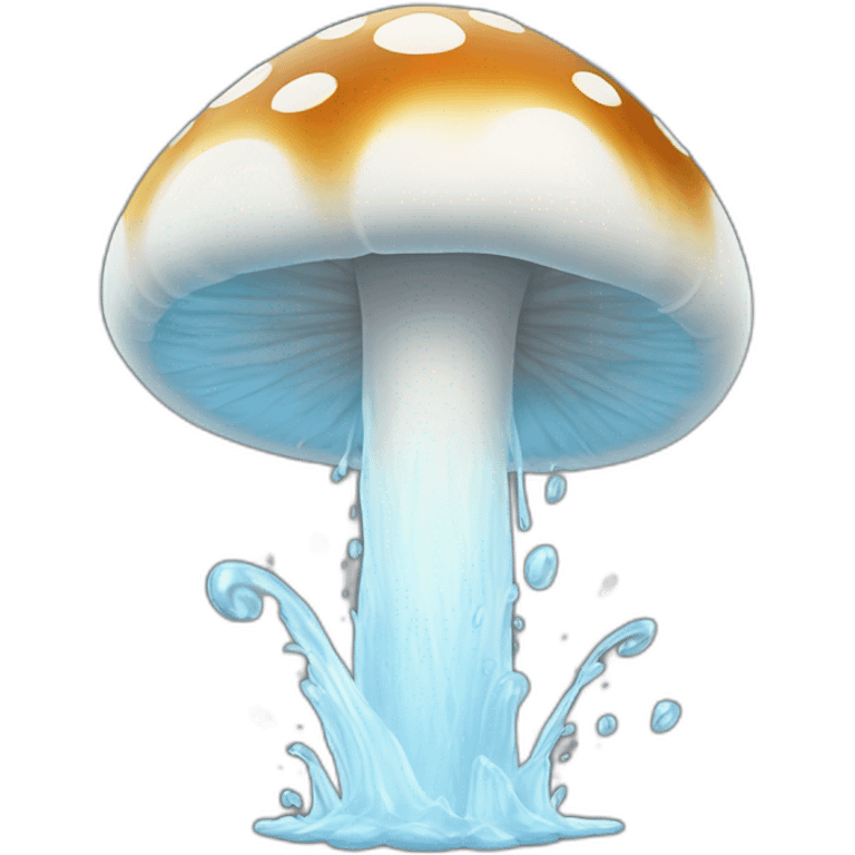 White water spurting from mushroom top emoji