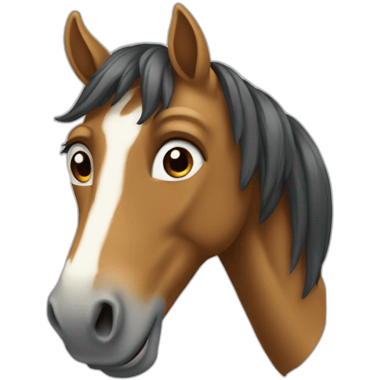 Cheval qui sourit emoji