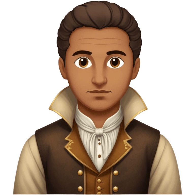 Cinematic Realistic Marko Marulić Portrait Emoji, depicted as a celebrated Croatian writer with a reflective expression and period clothing, rendered with rich textures and warm literary lighting that captures his historical influence. emoji