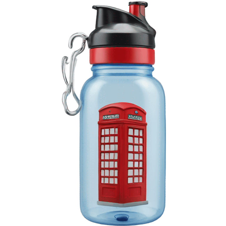 Phone booth shaped water bottle  emoji