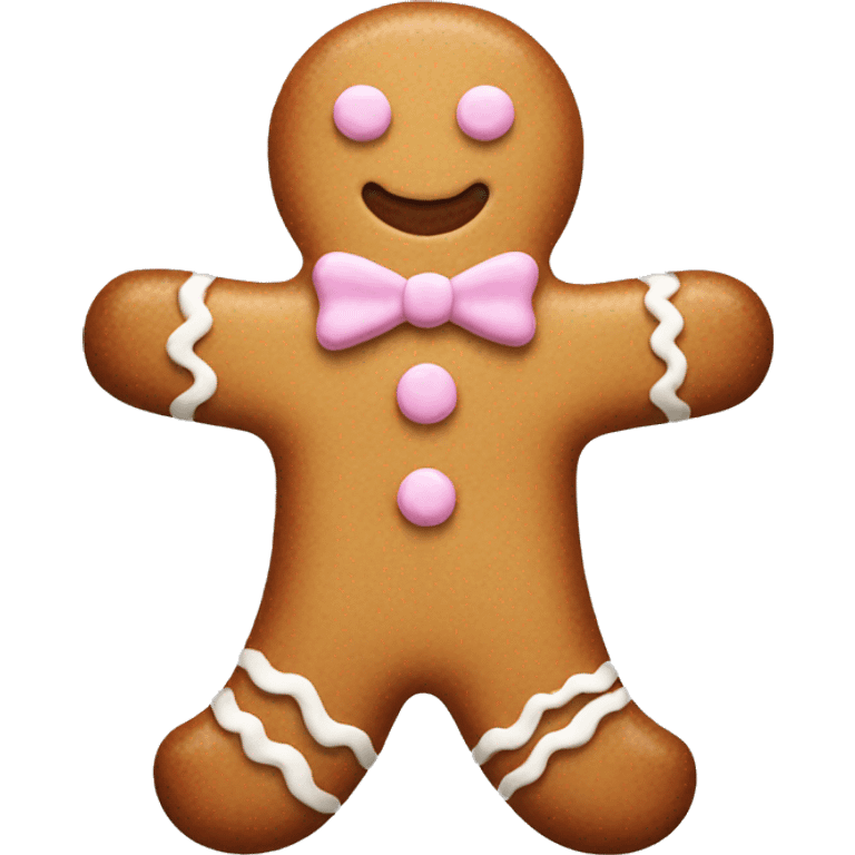 Pastel gingerbread man emoji